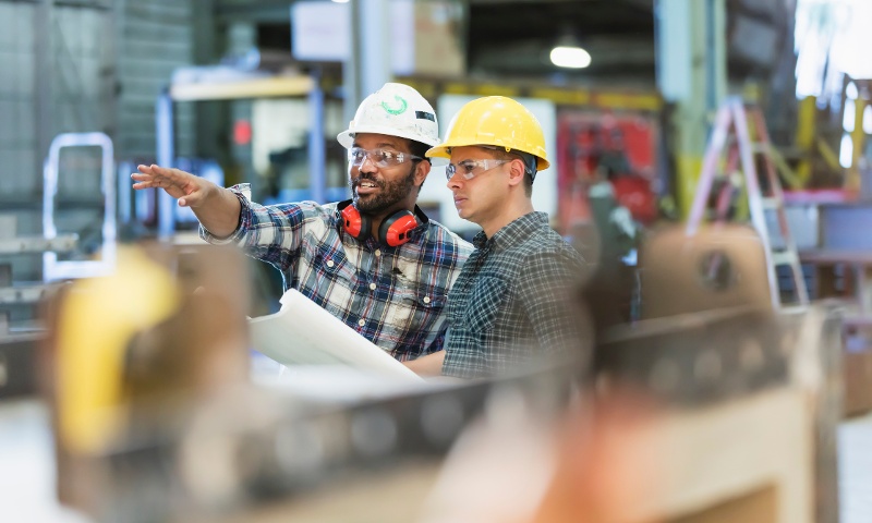 Construction managers at work