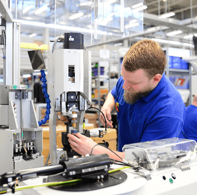 Engineer working on medical technology