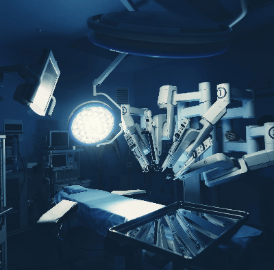 surgical room with robotic technology